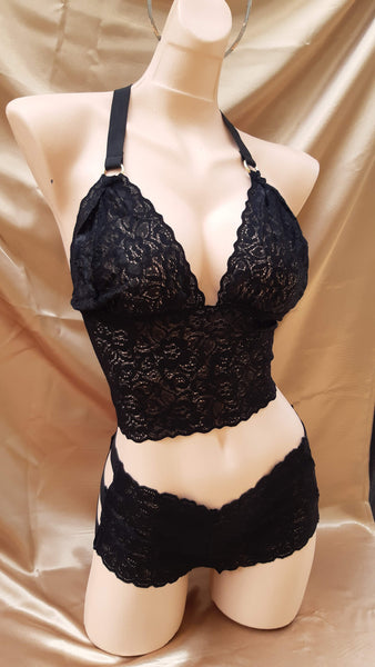 Bralette de encaje peto largo